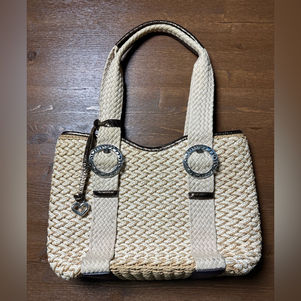 Brighton Cream Woven Tote Bag